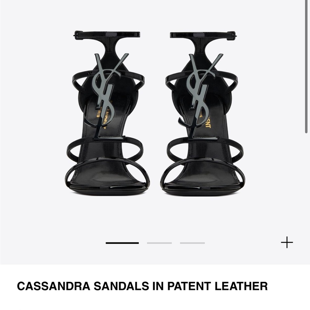 YSL Cassandra patent leather 110 heels in nearly new condition. Worn once.